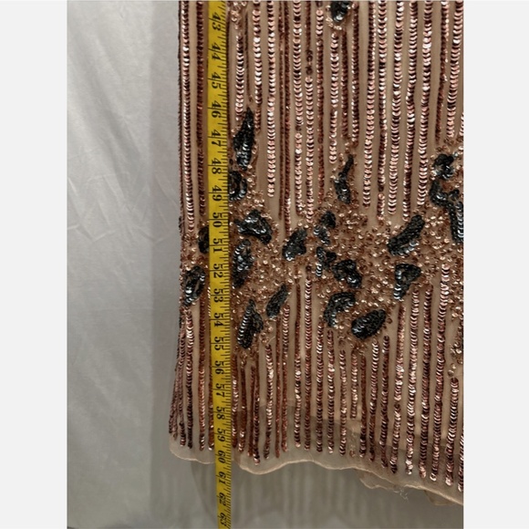 NWT $798 Mac Duggal [ 6 ] One Shoulder Embellished Gown in‎ Apricot Pink - Picture 7 of 13